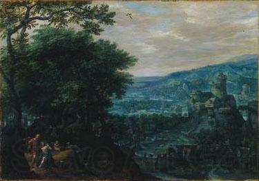 Gillis van Coninxloo Landscape with Venus and Adonis Norge oil painting art